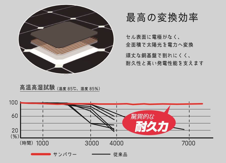 世界最高の太陽光パネルの耐久性