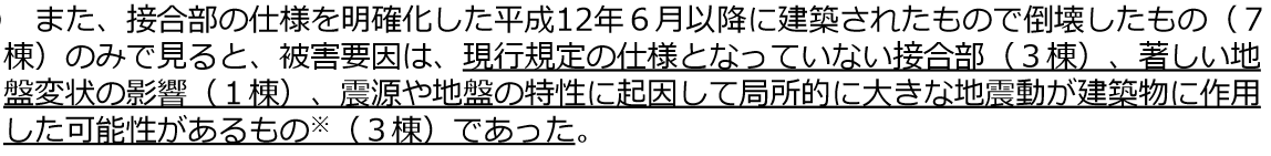 熊本地震における家屋倒壊原因の半数が施工不良