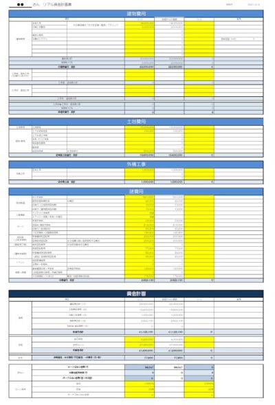 リアル資金計画書